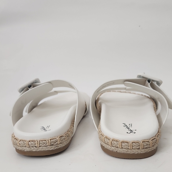 NWOT Seychelles White Big buckle Sandals Size 8.5 - Picture 5 of 8
